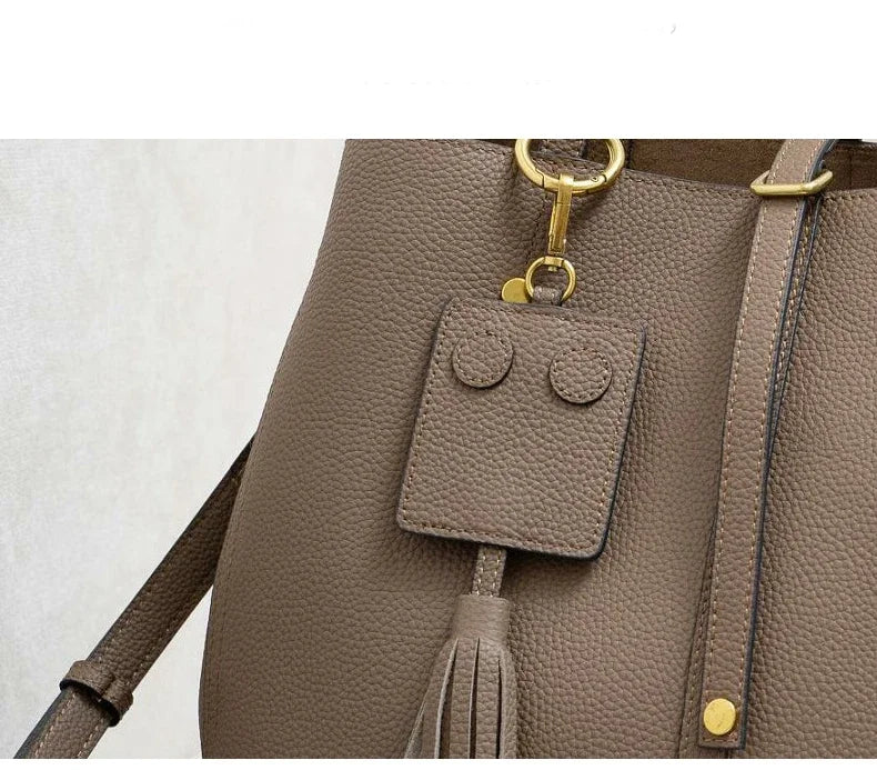 Female Soft Natural Cowhide Handbags Women Cow Genuine Leather Shoulder Bag Ladies Fashion Designer Luxury Retro Crossbody Bags