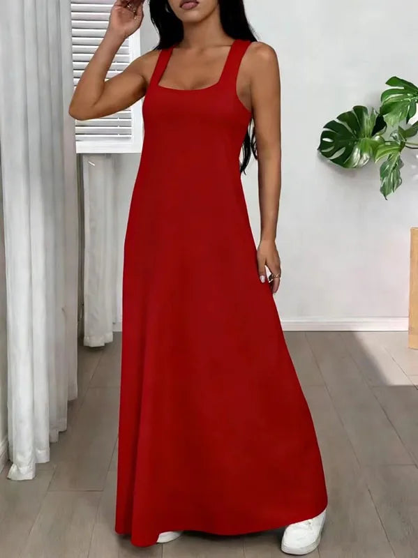 Sleeveless Backless Two Piece Maxi Dress Set for Women