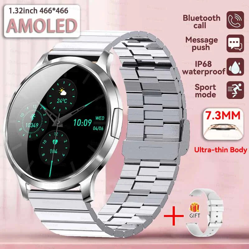 2025 New Smart Watch For Women 1.32"HD AMOLED Screen IP68 Waterproof Heart Rate Women Health Ladies Smartwatches For Android ios
