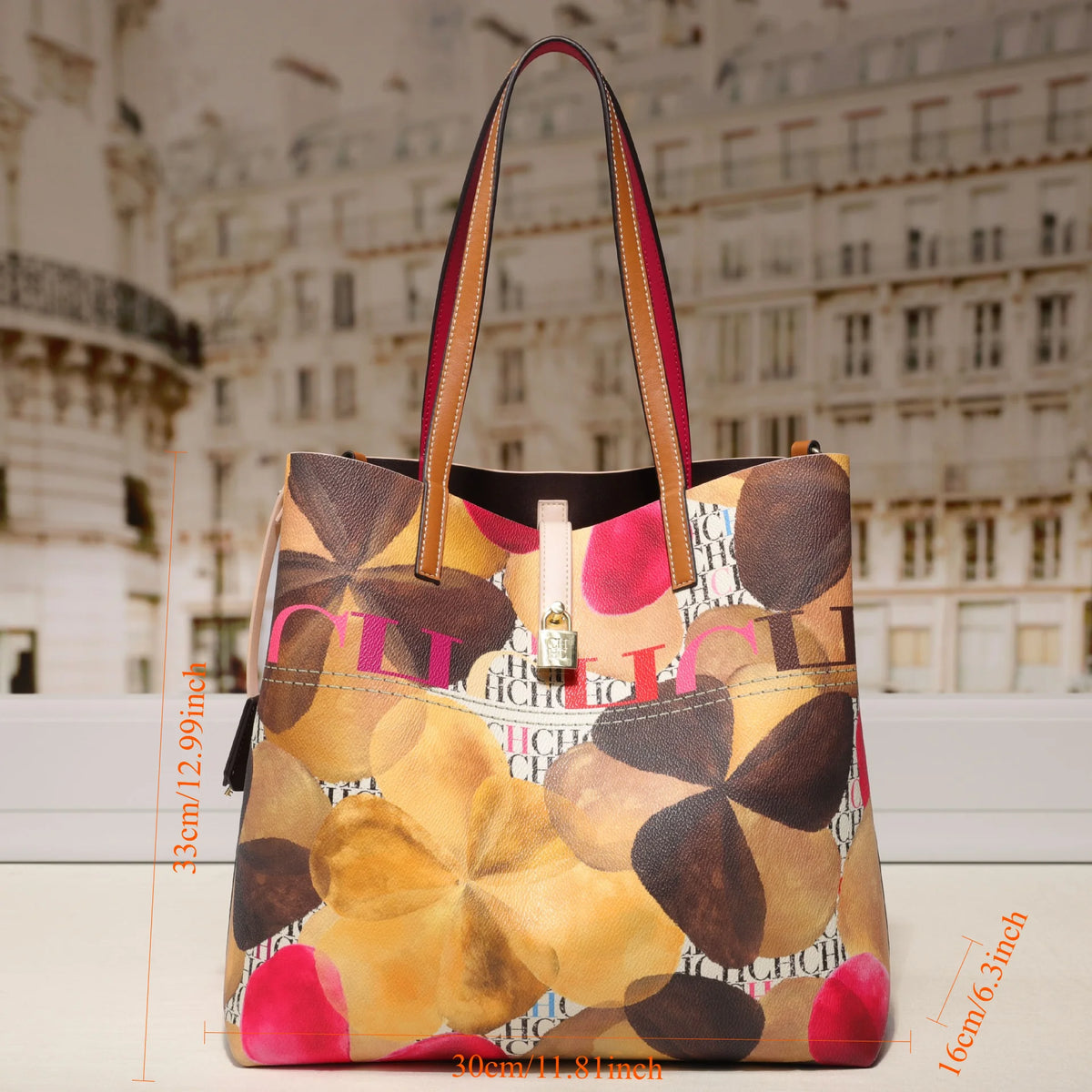 Roomy Printed Bucket Shoulder Bag