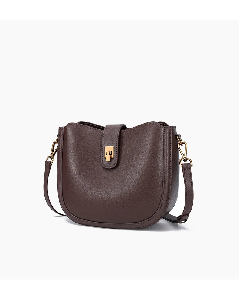 Women‘s Cowhide Genuine Leather Shoulder Bag Ladies Soft Natural Cow Leather Handbag Female Fashion Luxury Design Crossbody Bags