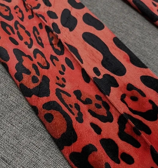 HIGH STREET Newest Fashion 2026 Designer Suit Set Women's Single Button Leopard Printed Velvet Blazer Pencil Pants Suit 2PCS
