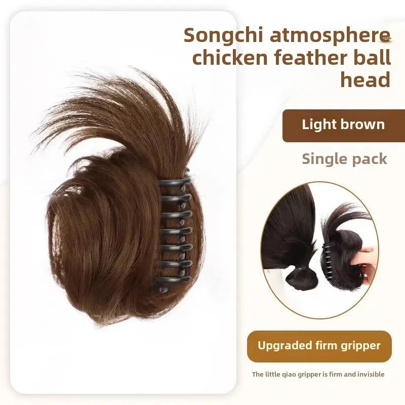 Realistic Hair Extensions Hair Bands Bun Maker Hair Clips Fake Hair Low Ponytail Holder Fake Hair Bundles Hair Accessories