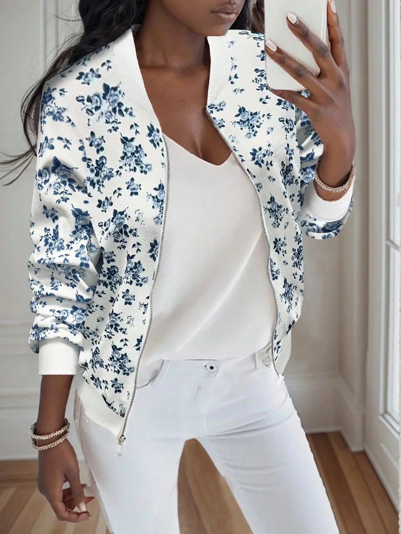Women's Leopard Stand-Up Collar Long Sleeve Zipper Cardigan Coat Jackets Autumn Ladies Casual Loose Outwear Outcoat Size