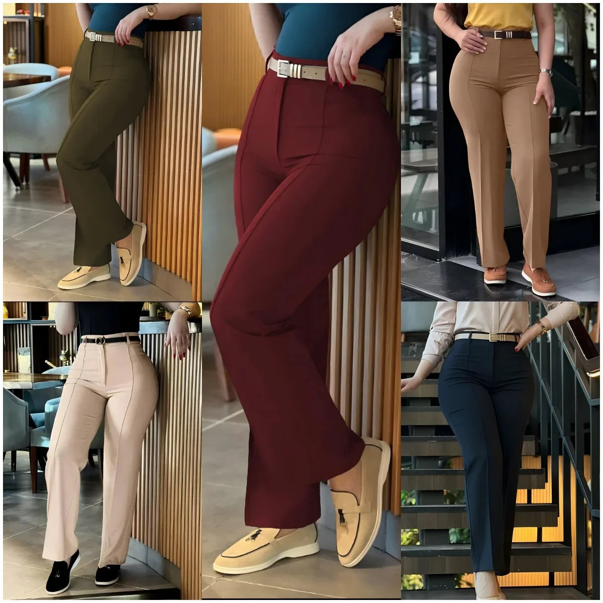 Casual Pants Women Clothing New Cute Style Fresh and Sweet Collage Pants High Waisted Elegant Trousers Streetwear 2024 Autumn