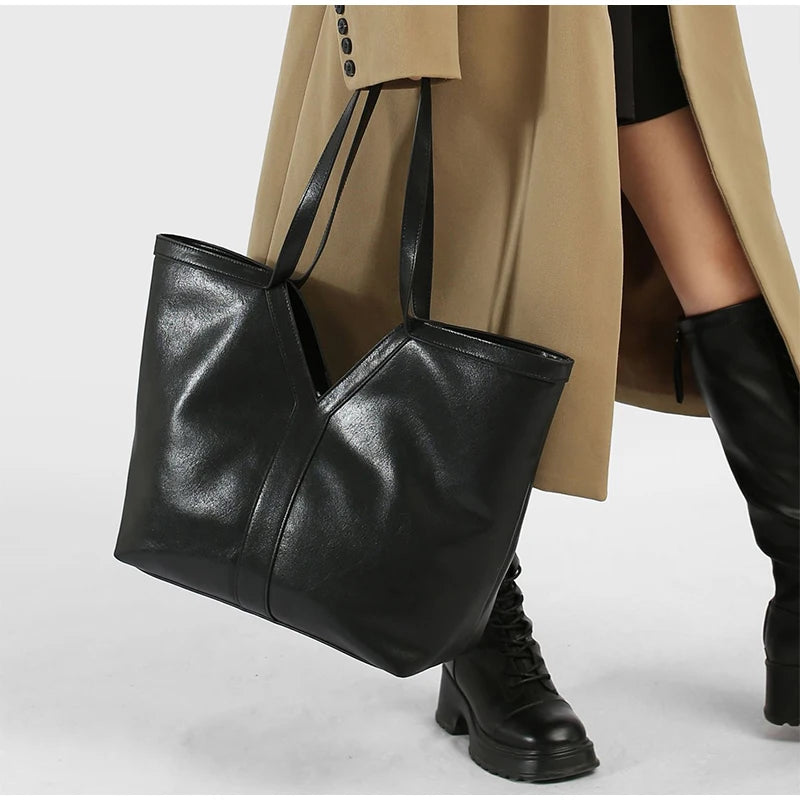 Y-shaped Design Straw Underarm Bag With Small Bag Leisure Vacation  Large Capacity Woven Wing Tote Bag Versatile Shoulder Bag