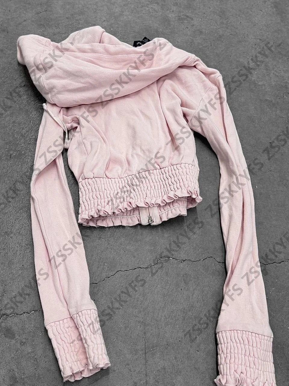 Vintage Sweatshirt 2-Piece Set Y2k 2000s Goth Harajuku Korea Coat+Pants Slim High Street Winter Basics Grunge Emo Sportswear Set