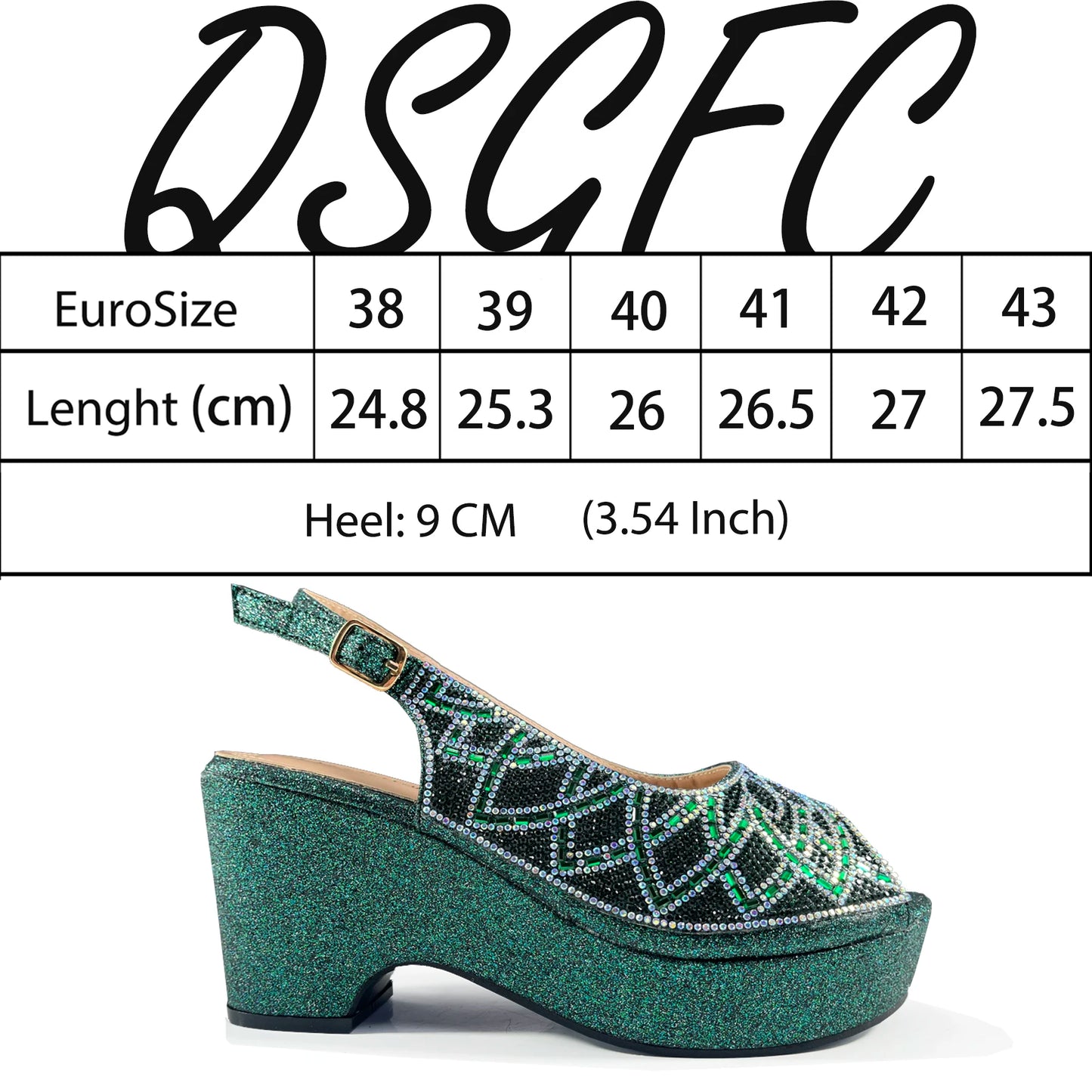 Queena Yan 2025 Italian design full rhinestone detailing comfort platform heels and matching bag Women's Fashion Peep Toe Shoes