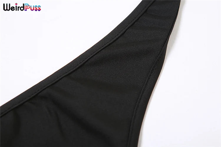 Weird Puss Halter Playsuits Women Fitness Sporty Backless Skinny Sleeveless V-Neck Casual Summer Solid Basic Streetwear Romper