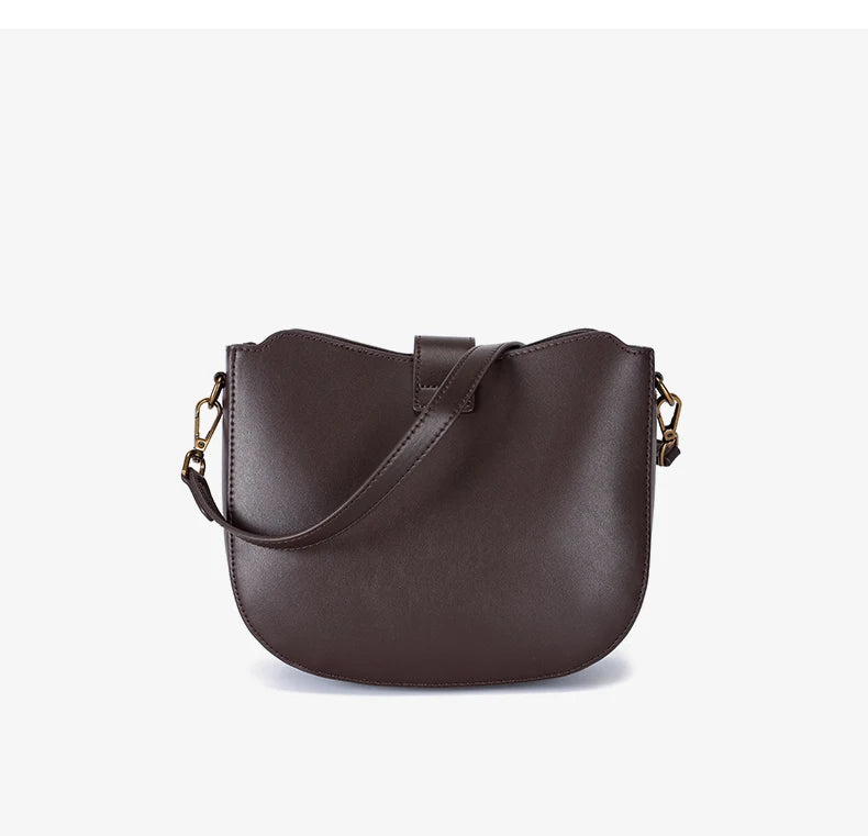 Women‘s Cowhide Genuine Leather Shoulder Bag Ladies Soft Cow Real Leather Handbag Female Fashion Luxury Design Crossbody Bags