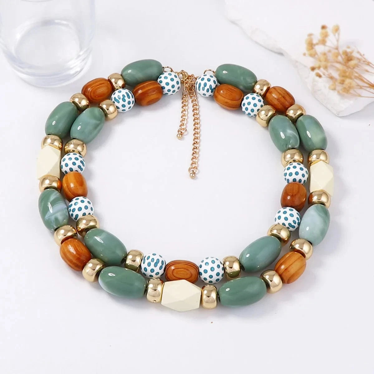 Luxury Crystal Exaggerated Water Droplet Tassel Necklace Women's Fashion Collarbone Chain
