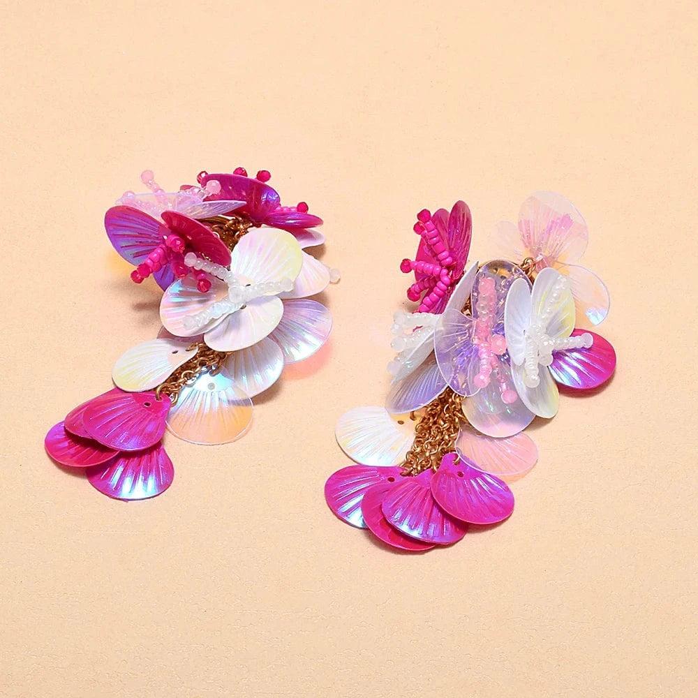 Fashion Flower Drop Earrings Bohemian Handmade Dangle Earring Wholesale Trendy Accessories For Women Colorful Jewelry Gifts