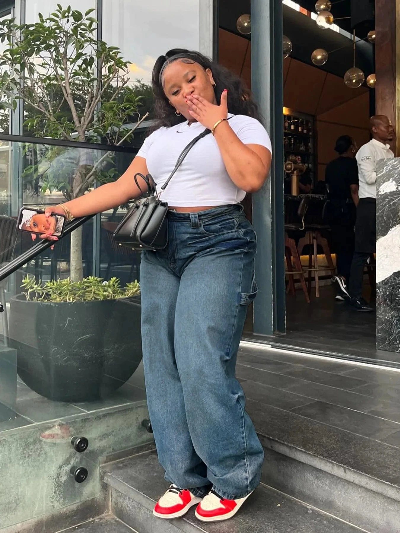 Streetwear Wide Leg Jeans Cargo Pants Sexy Women High Waist Elegant Denim Casual Straight Trousers
