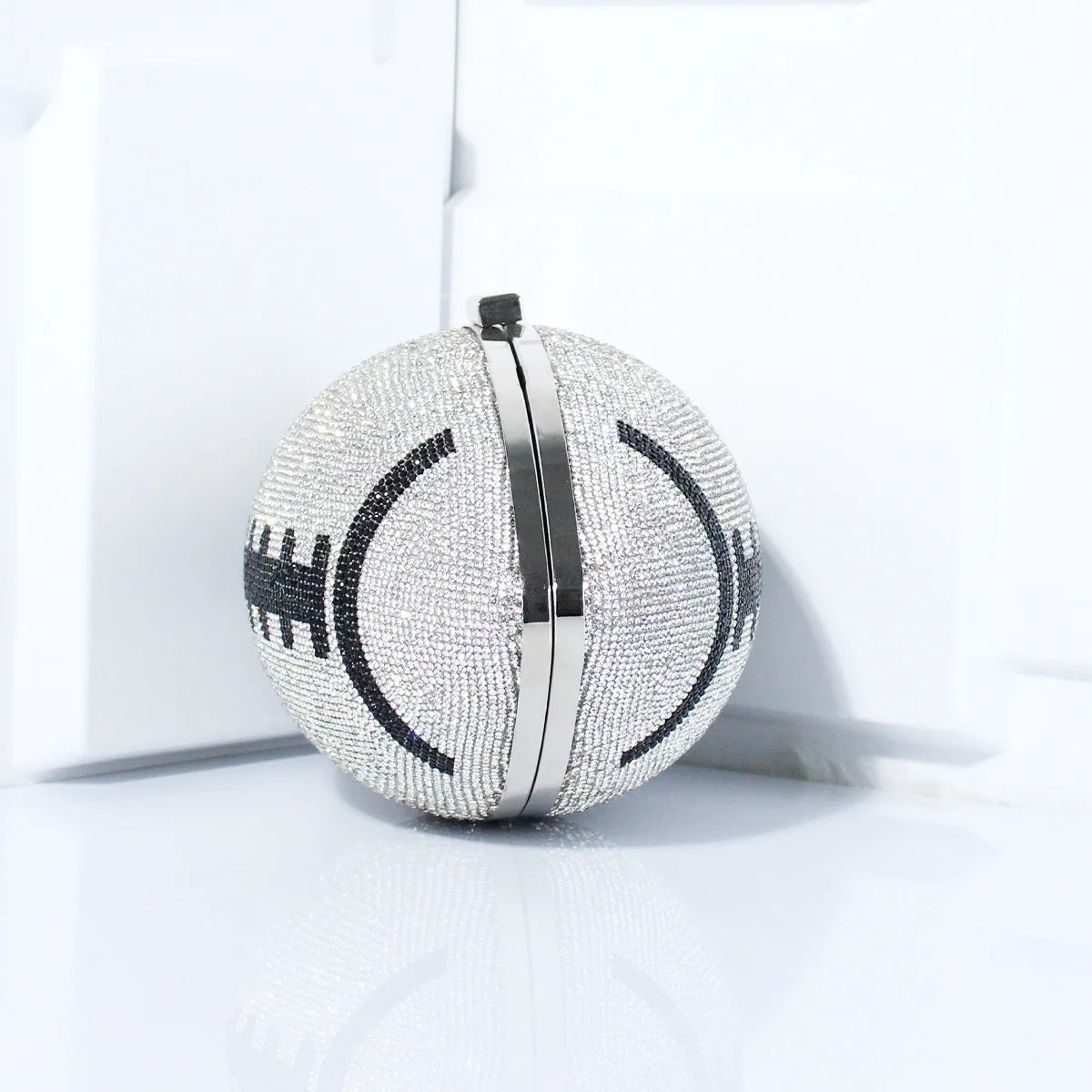Football-Shaped Evening Minaudière - Exquisite High-End Banquet Purse for Dance Events Versatile Shoulder Messenger Bag