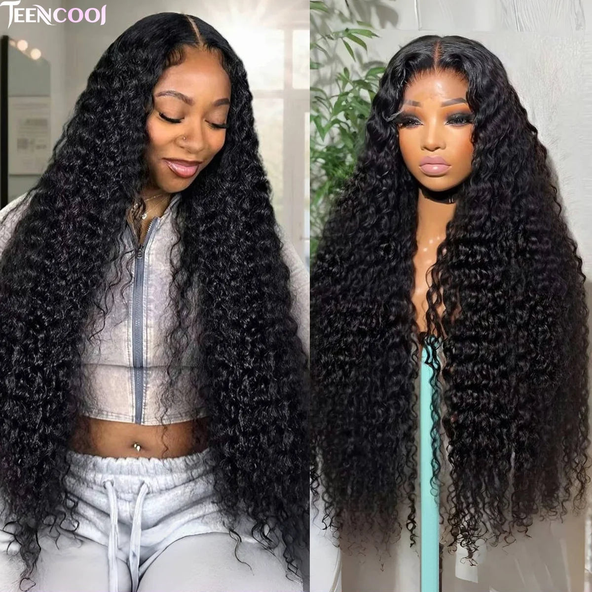 13x6 Deep Wave Lace Front Wig Human Hair for Women Deep Curly Wig Pre Plucked 13X6 HD Lace Frontal Wig Human Hair with Baby Hair