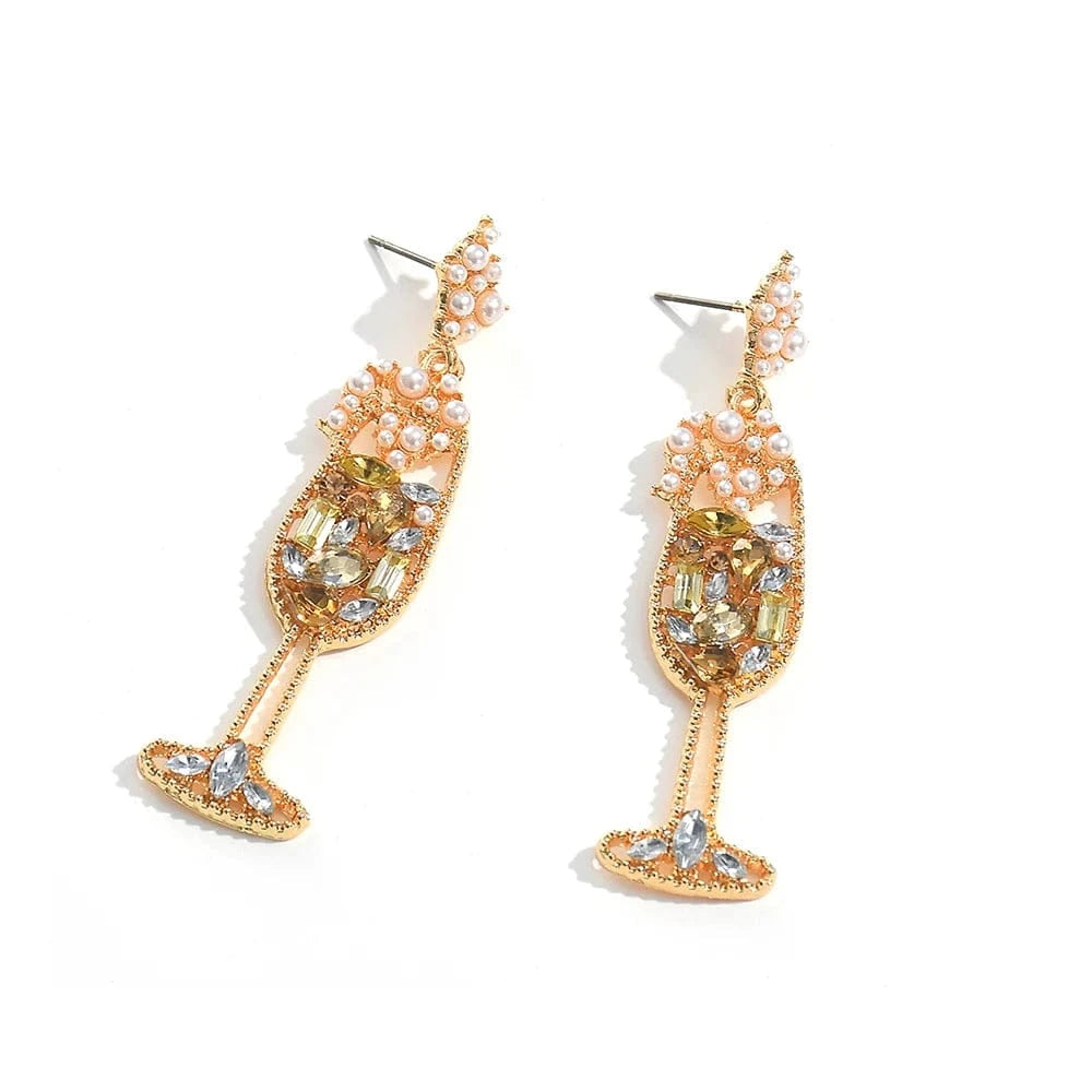 New Design Crystal Pearl Metal Drop Earrings High Quality Fashion Jewelry Accessories For Women Wholesale