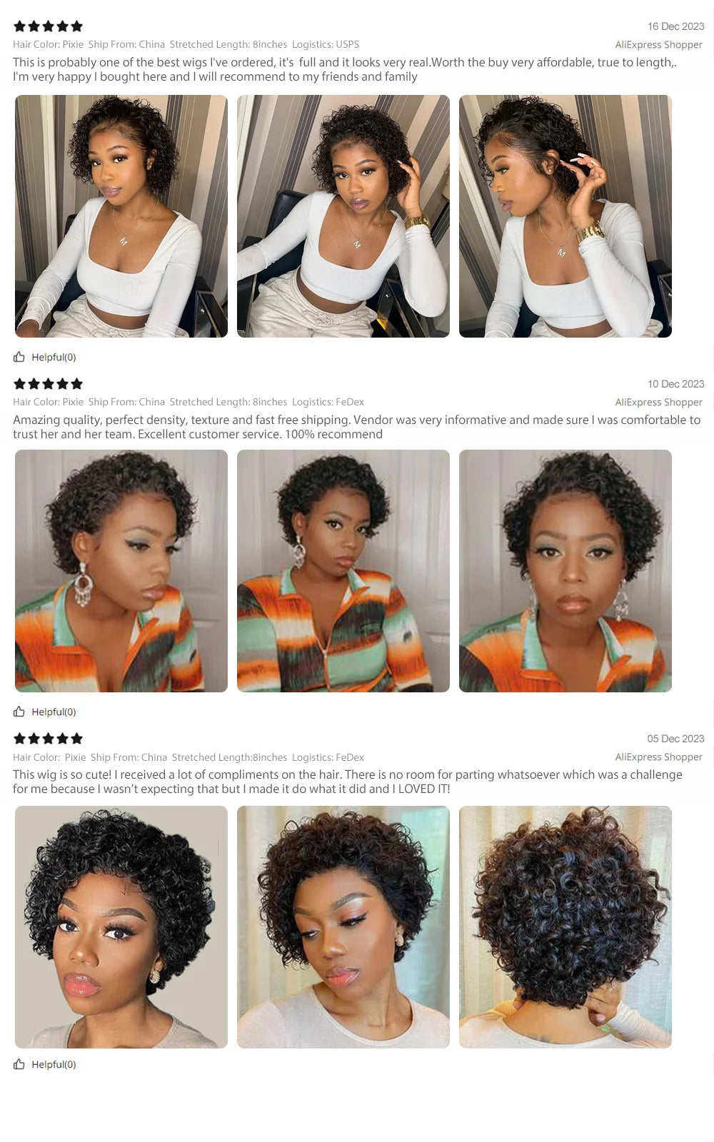 Ginger Pixie Cut Wigs Human Hair Short Curly Lace Front Human Hair Wigs Colored Water Wave Bob Wig 13x1 Transparent Lace Wigs