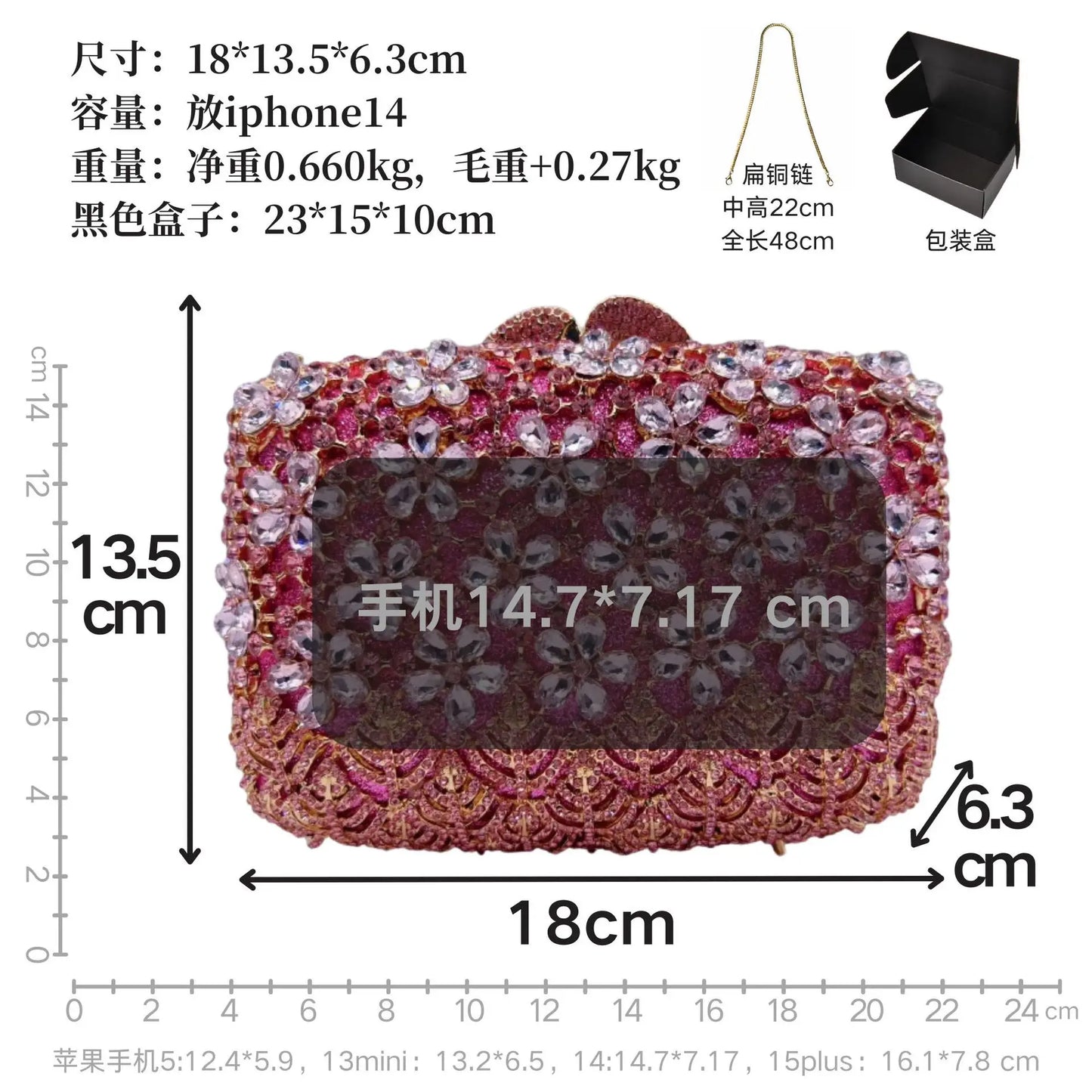 XIYUAN Hot-selling Luxury Carved Lilac Flower Clutch Purse Full Diamond Evening Bag Women Wedding Bridal Handbag Party Purses