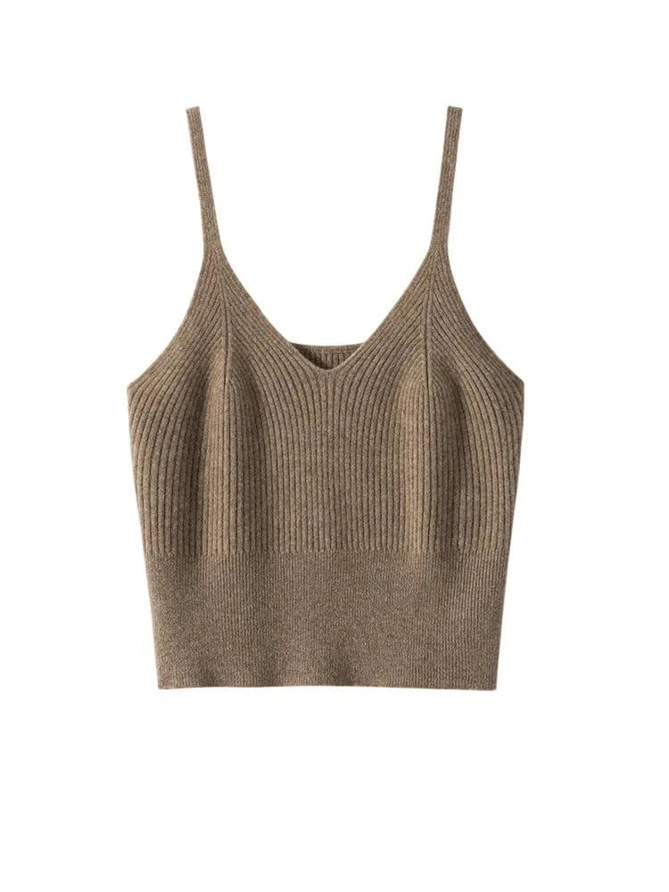 Spring Autumn Women Sweater Vest 100% Cashmere Vest V-neck Vest Short Simple Style Cashmere Sweater Vest Luxury Soft Comfy Tops