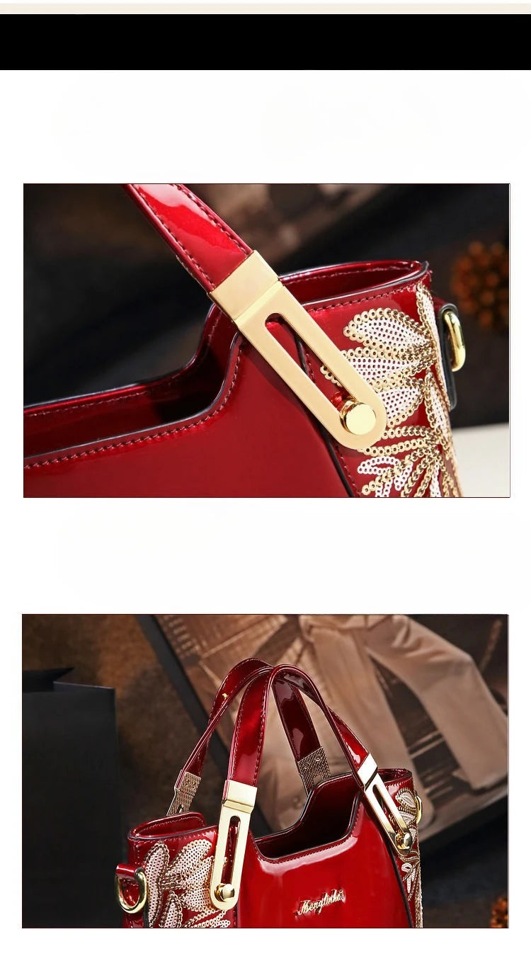 2025 New Fashion Patent Leather Handbag Shoulder Cross-body Handbags for Women Sac À Main Femme