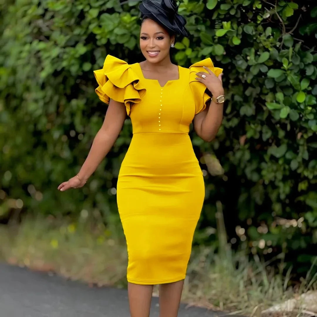 Fashionable African Women's Dress Beaded Sleeveless Bodycon Evening Gown with Pleated Skirt Independent Station Cross-Border