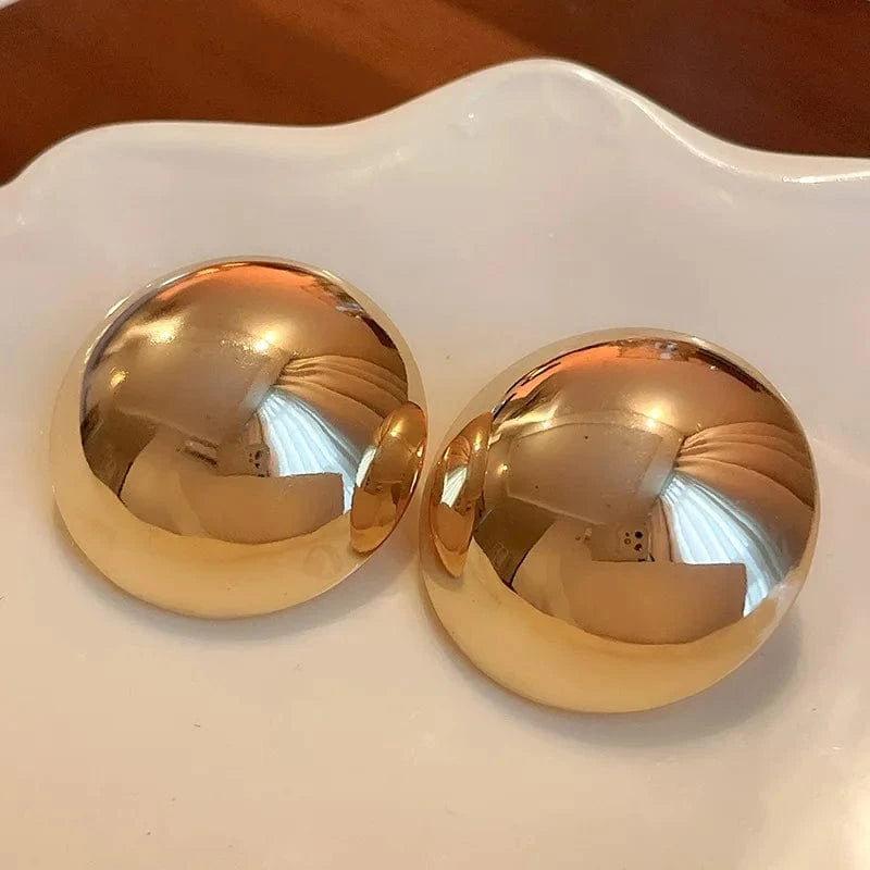 Metal Round Earrings Exaggerated Fashionable Style Geometric Jewelry Wholesale Girl