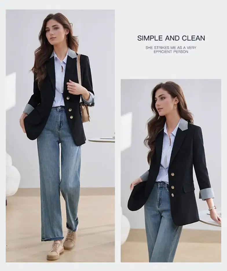 Fashion Outerwears Autumn Winter New In Coats Blazers Casaco Feminino Women's Jacket Woman Clothes 2024 Casual Veste Femme
