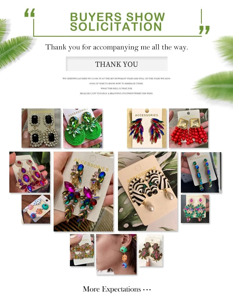 Hot-Sell Trendy Geometric Long Earrings High-Quality Luxury Crystal Jewelry Accessories For Women Girls Party Wedding