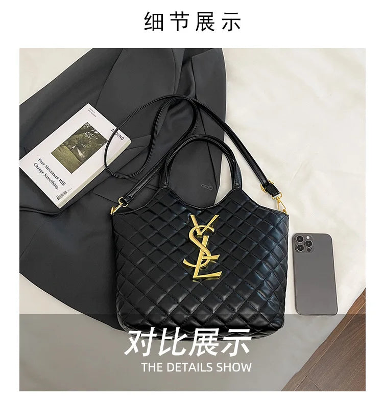 2025 Spring New Style Large Women's Bags, Letter-patterned Large-capacity Tote Bags, Underarm Bags, Fashionable and Versatile