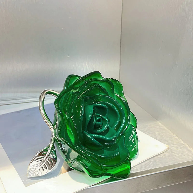 Clear Flower Shaped Acrylic Evening Clutch Bag for Women
