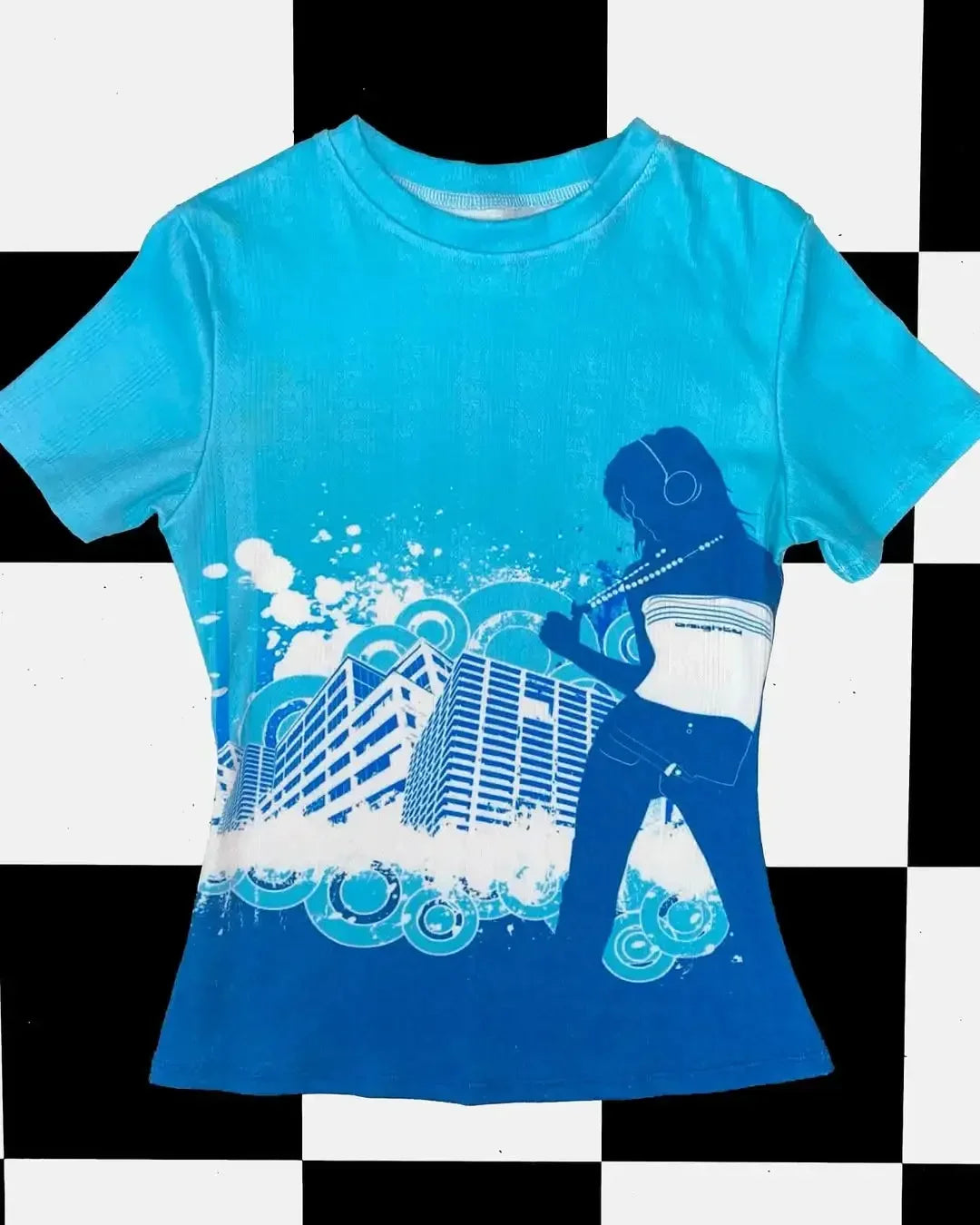 Y2K Glasses Wearing Kitten Pattern Printed Slim Fit Women's T-shirt Retro Pure Cotton Exquisite Fashion Casual Top Kawaii