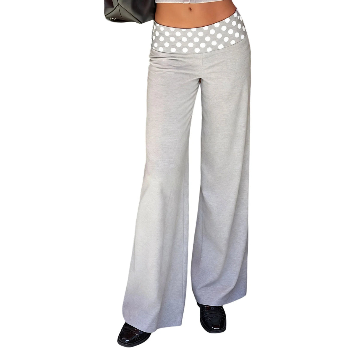 Y2K Polka Dot Patchwork Casual Lounge Pants for Women