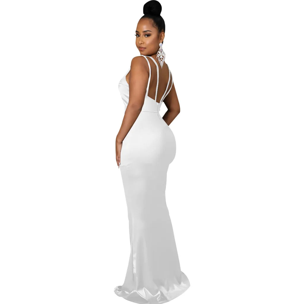 Sexy Fashion Deep V-Neck Dress Women's Dress JX5604