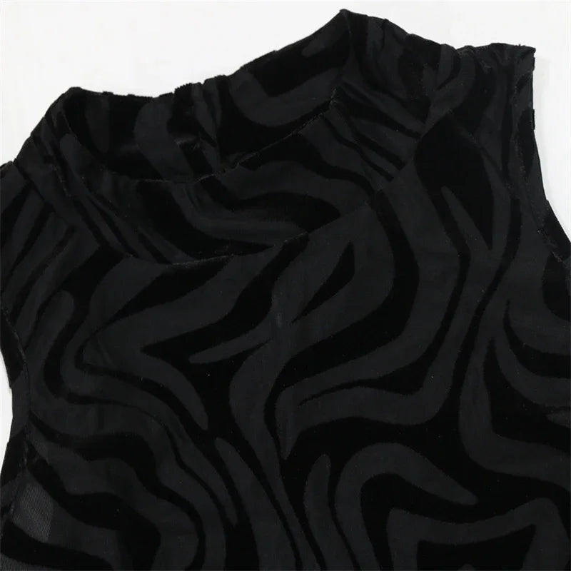 Mesh See Through Sexy Club Outfits for Woman 2 Piece Set Night Party Sleeveless Vest Crop Top and Leggings New in Matching Sets