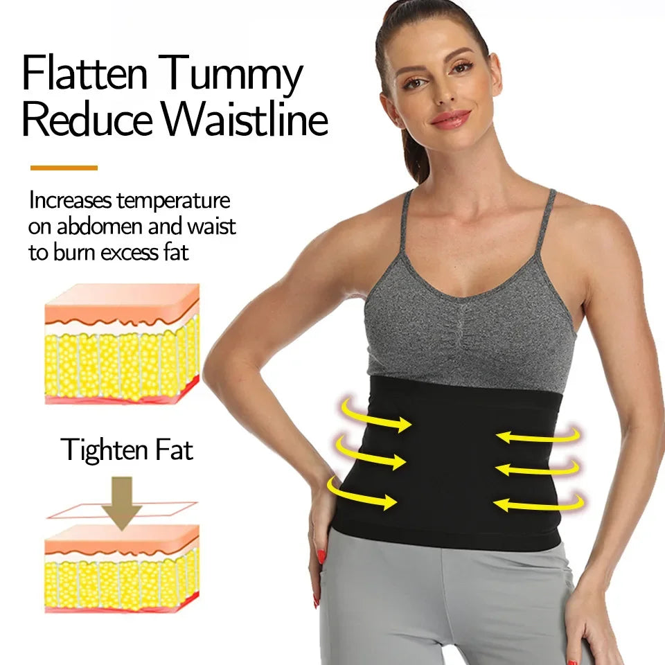 Postpartum Waist-fitted Shaping Belt For Women Sweat-absorbent Tummy Control Sport Waistband Belly Cincher Tummy Control Belt