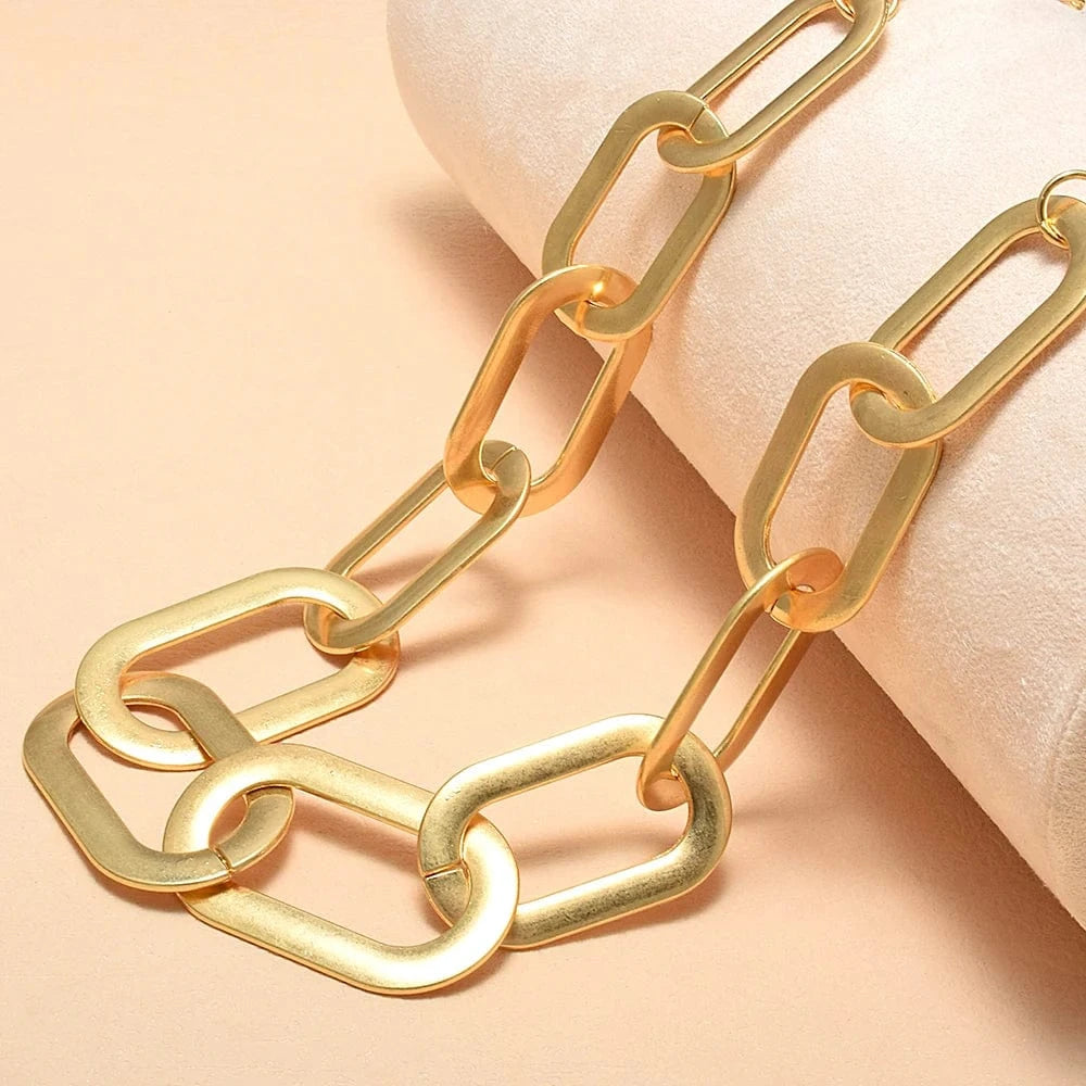 Hoops Necklaces Golden Metal Necklaces Popular Necklaces Jewelry For Women Trendy Accessories Wholesale