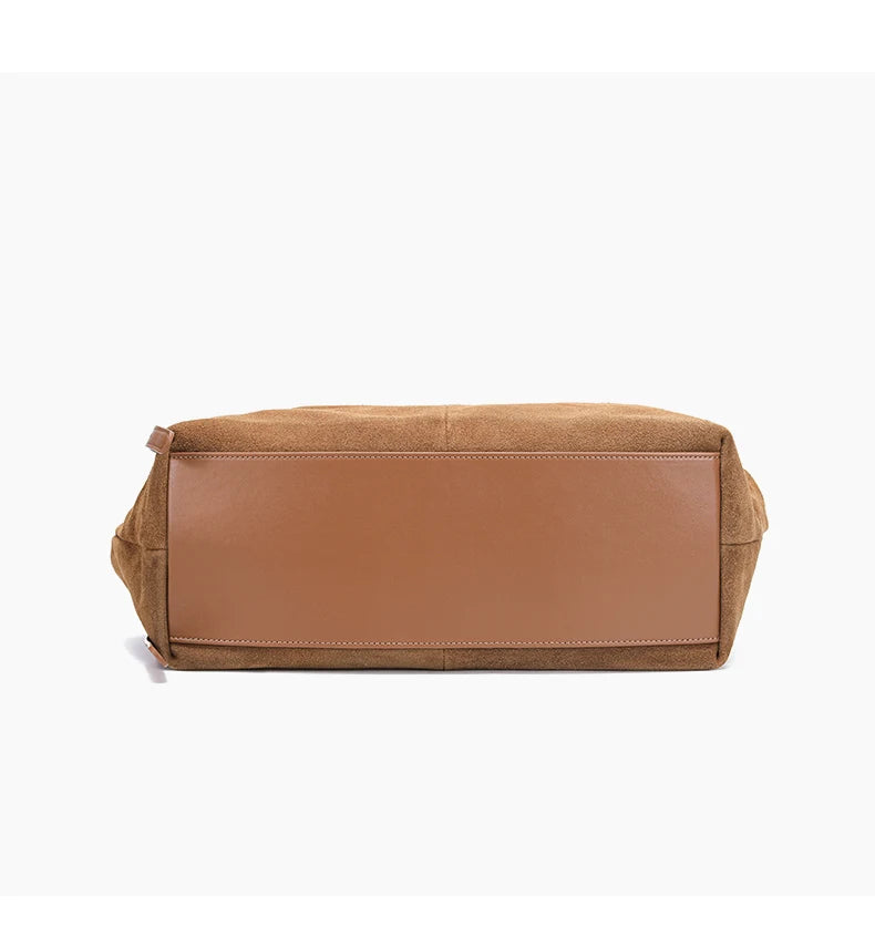 Women's Suede Genuine Leather Shoulder Bags Ladies Frosted Cowhide Crossbody Bag Female Design Luxury and Lazy Commuting Handbag