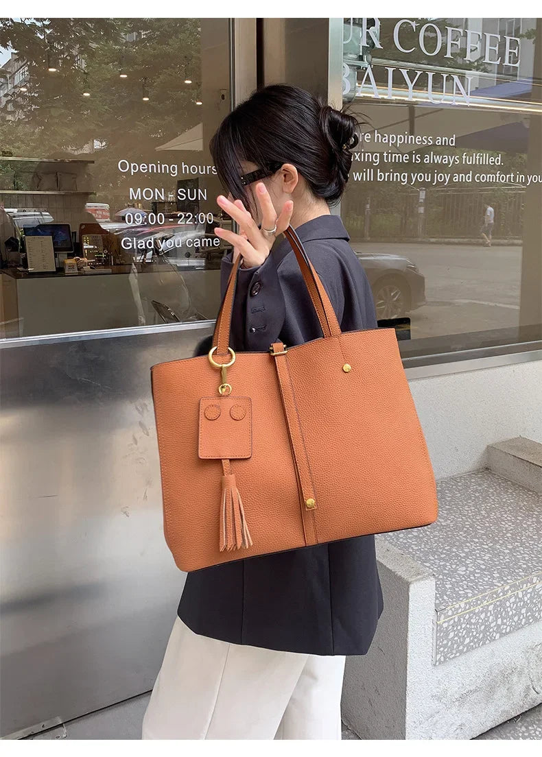 Female Soft Natural Cowhide Handbags Women Cow Genuine Leather Shoulder Bag Ladies Fashion Designer Luxury Retro Crossbody Bags