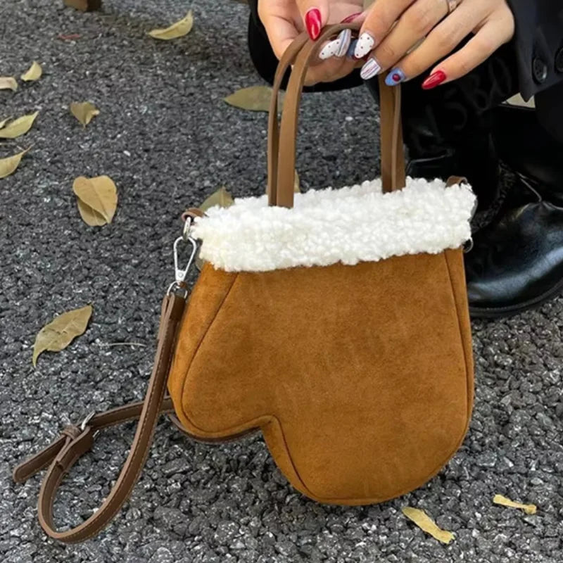 Christmas Boots Messenger Bag Creative Fashion New Retro Glove Bag Messenger Bag Mobile Phone Bag Frosted Suede Cute Gift Wallet