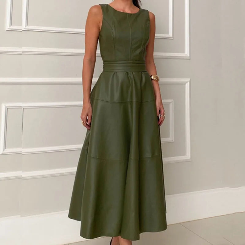 Pleated Open Back Party Dress