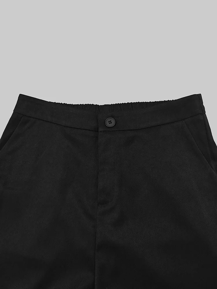 Beautyblue Women Loose Trousers Black Wide Leg Pants 2025 Fashion Spring Pocket Solid Color Casual Floor Mopping Bottoms Female