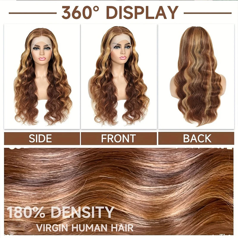 5x5 Glueless Body Wave Lace Front Human Hair Wig for Women