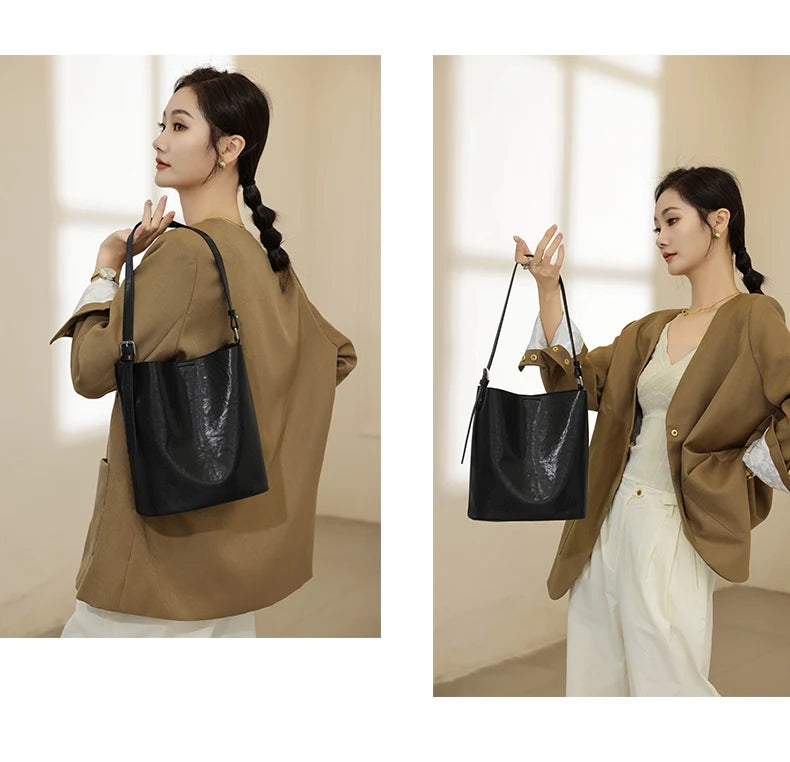 Women's Cowhide Genuine Leather Bag Ladies High Quality Luxury Designer Handbag Fashion Crossbody Bags Female Shoulder Bag Lady