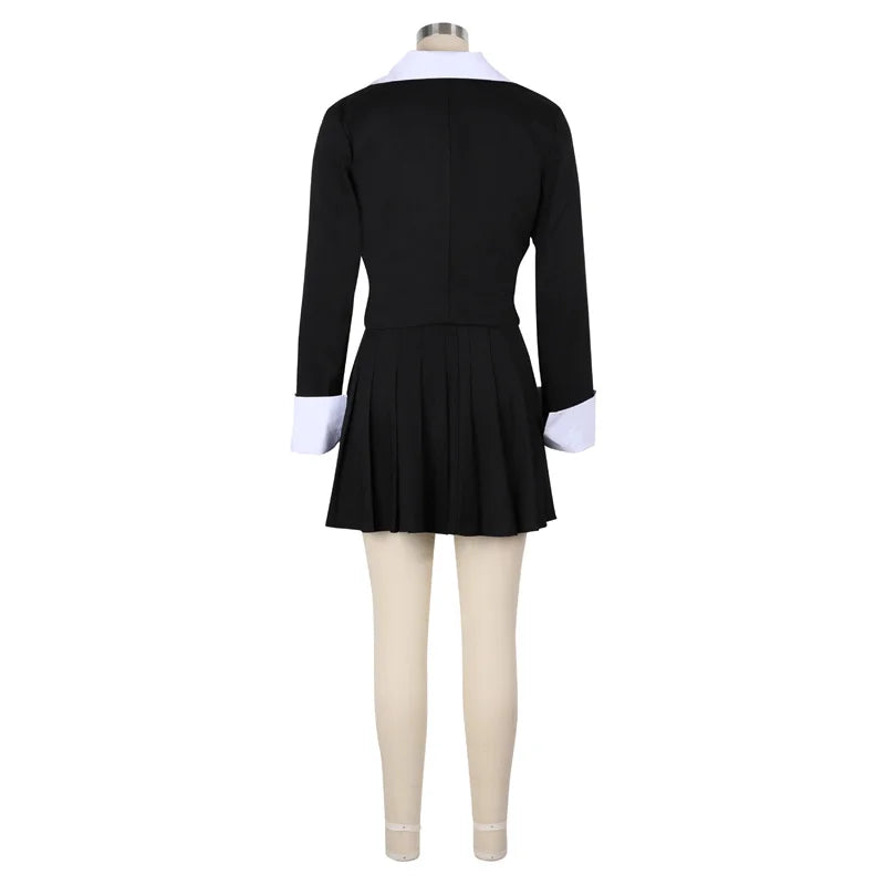 2025 Elegant Workwear 2 Piece Outfit Sets for Women Office Lady Double-breasted Blazer Coat and A-line Pleated Mini Skirt Suits