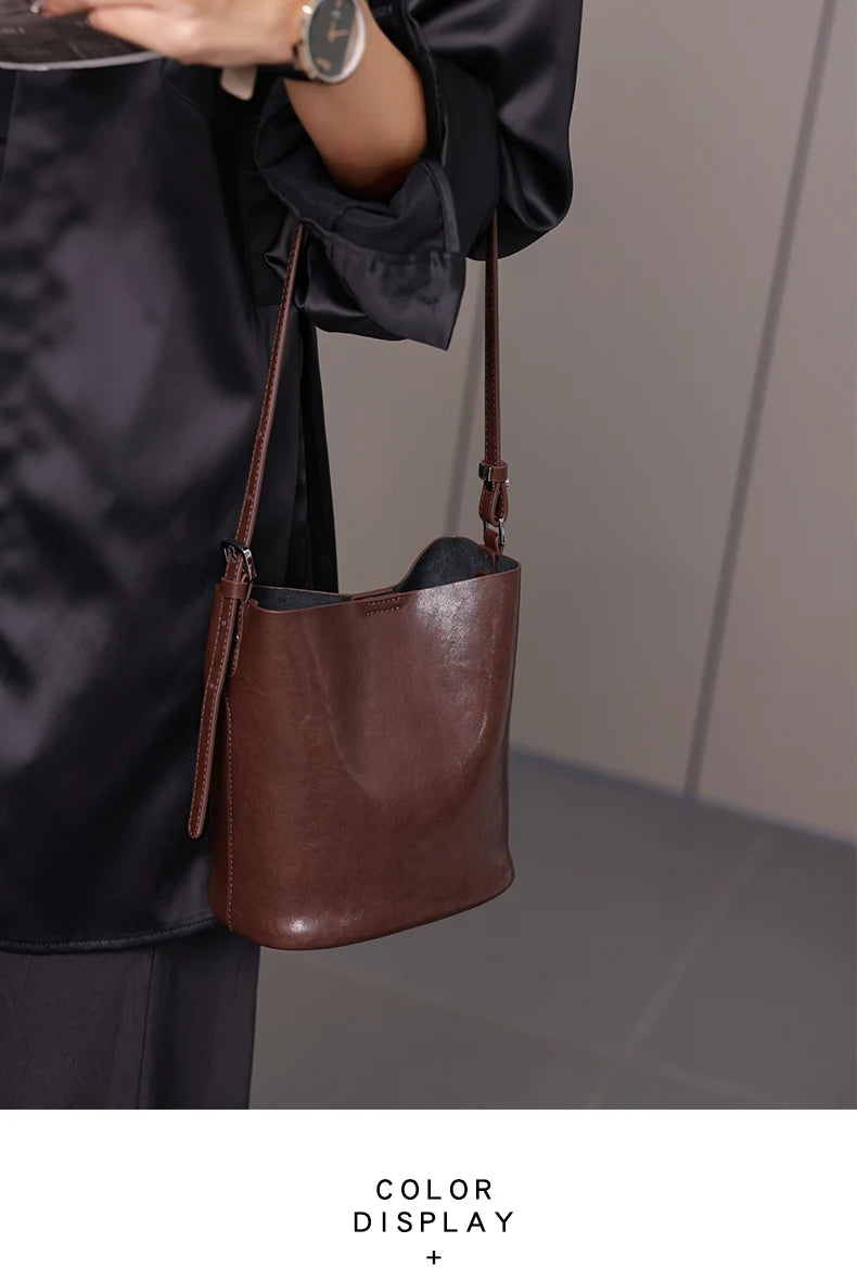 Women's Cowhide Genuine Leather Bag Ladies High Quality Luxury Designer Handbag Fashion Crossbody Bags Female Shoulder Bag Lady