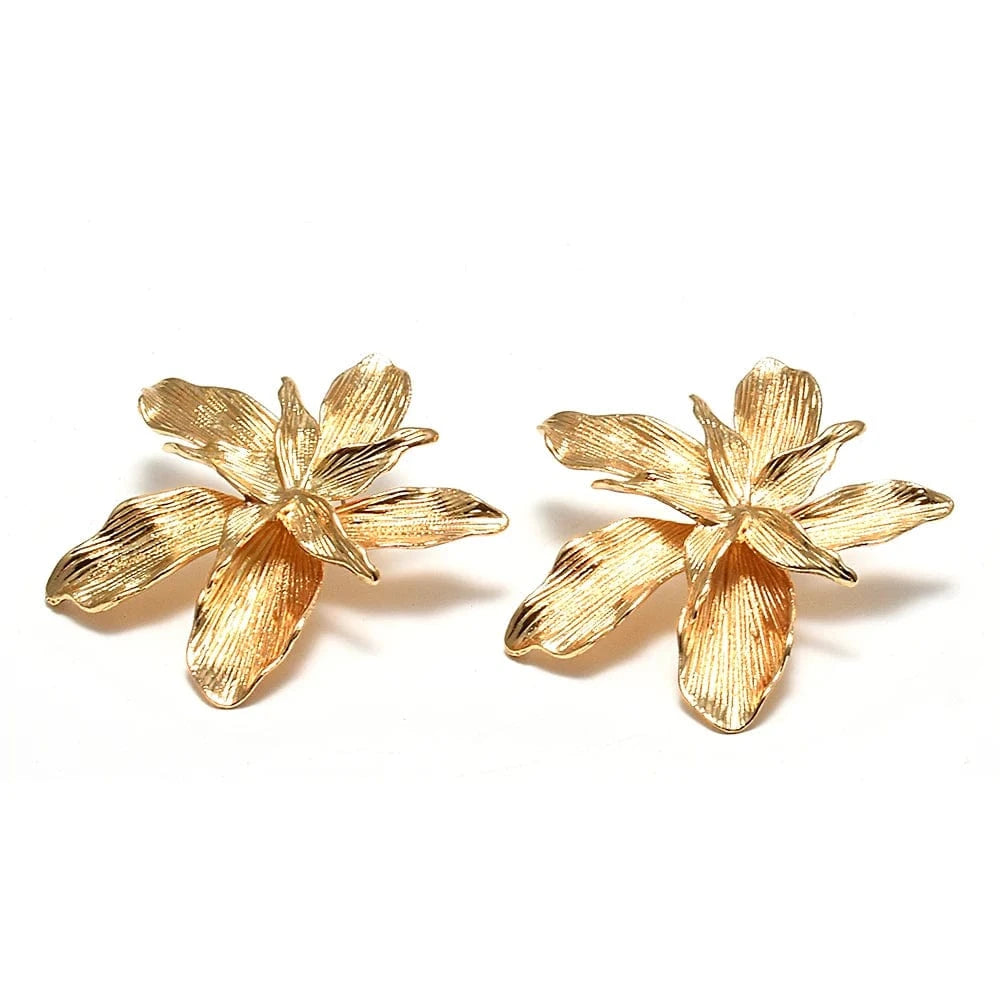 Classic Piercing Earring Double Layered Flower Earrings Popular Women's Accessories Wholesale Trendy Jewelry