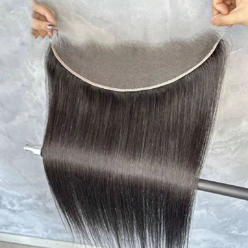 13x6 Transparent Lace Frontal Brazilian 100% Human Hair For Women Pre Plucked 4x4 Straight Lace Frontal Closure Only