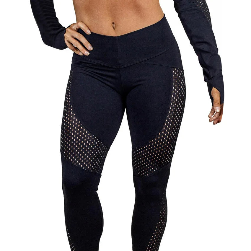 Women New Quick-Dry Mesh Yoga Pants S-3XL Sports Fitness Running Yoga Pants Gym Pants Leggings