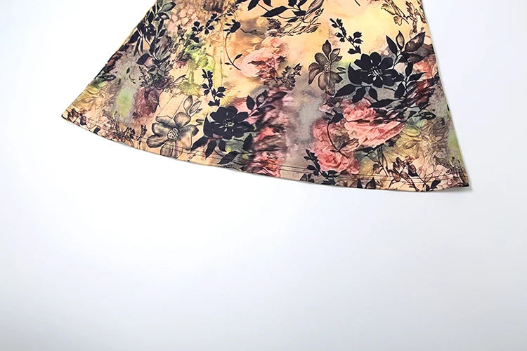 kliou Y2K Print Sexy Women 2 Piece Set Trend Sexy Hot High Street Halter Crop Tanks+Matchig Skirts Mujer Attractive Party Suits