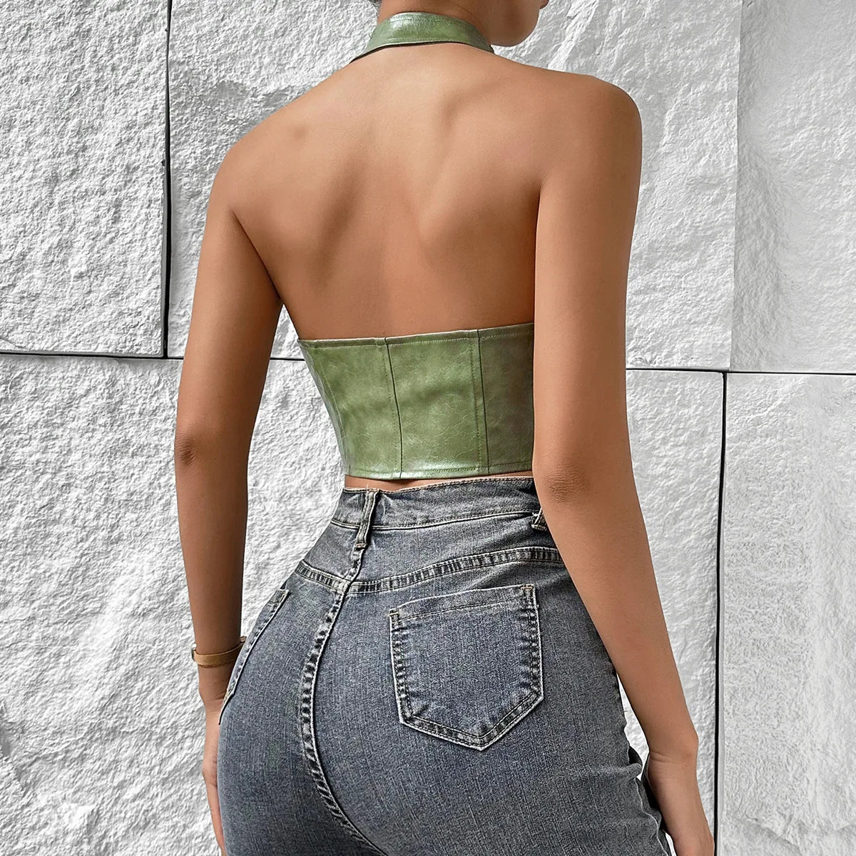 FAGADOER Y2k Sexy Tie Dye Printting Woman 2 Piece Set Outfit Halter Bandage Patchwork Crop Top and Flare Pants Female Streetwear
